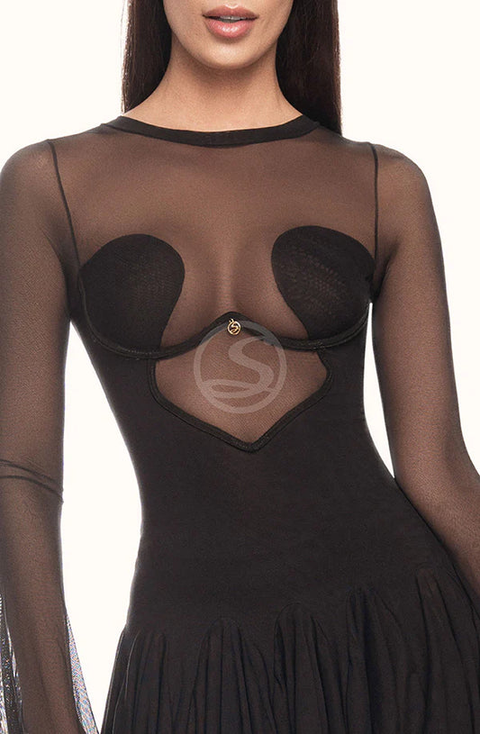 VESTIDO CAÑON NEGRO