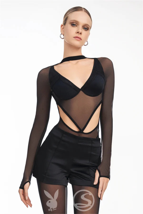 BODY INSTINTO PLAYBOY NEGRO