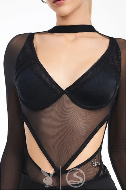 BODY INSTINTO PLAYBOY NEGRO