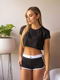 SET PIJAMA SHORT NEGRA